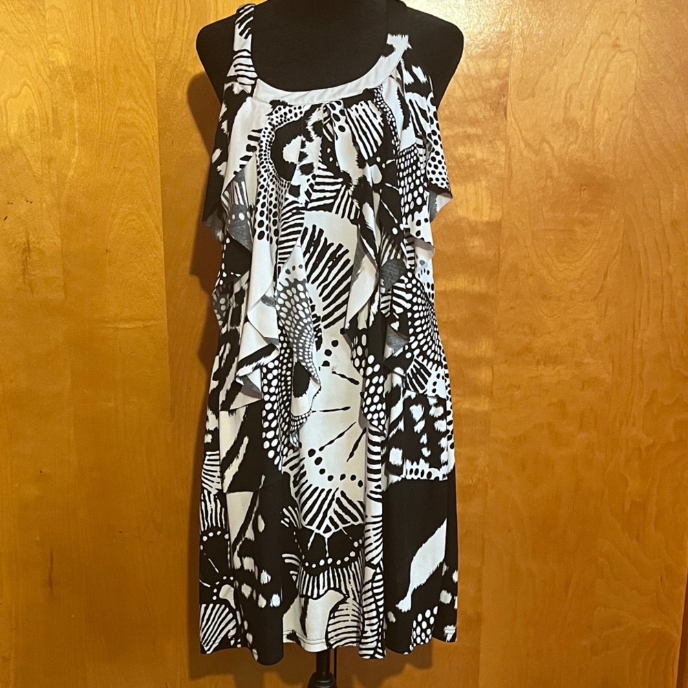 The Pyramid Collection Large Black and White Mini Dress